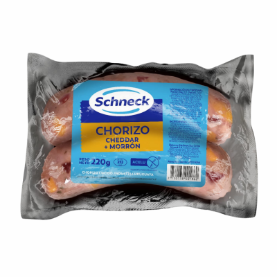 Chorizo cheddar + morron Schneck