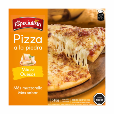 Pizza congelada mix de quesos La Espacialista