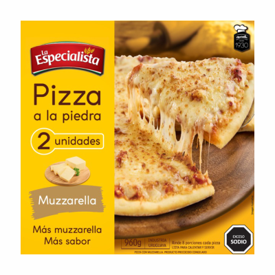 Pizza congelada muzzarella La Espacialista x2