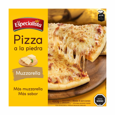 Pizza congelada muzzarella La Espacialista